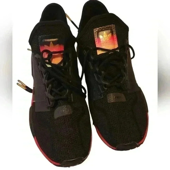 Adidas Originals Mens'NMD R1 V2 Munich  Athletic Sneakers Black/Yellow - Size 12 - Picture 1 of 9